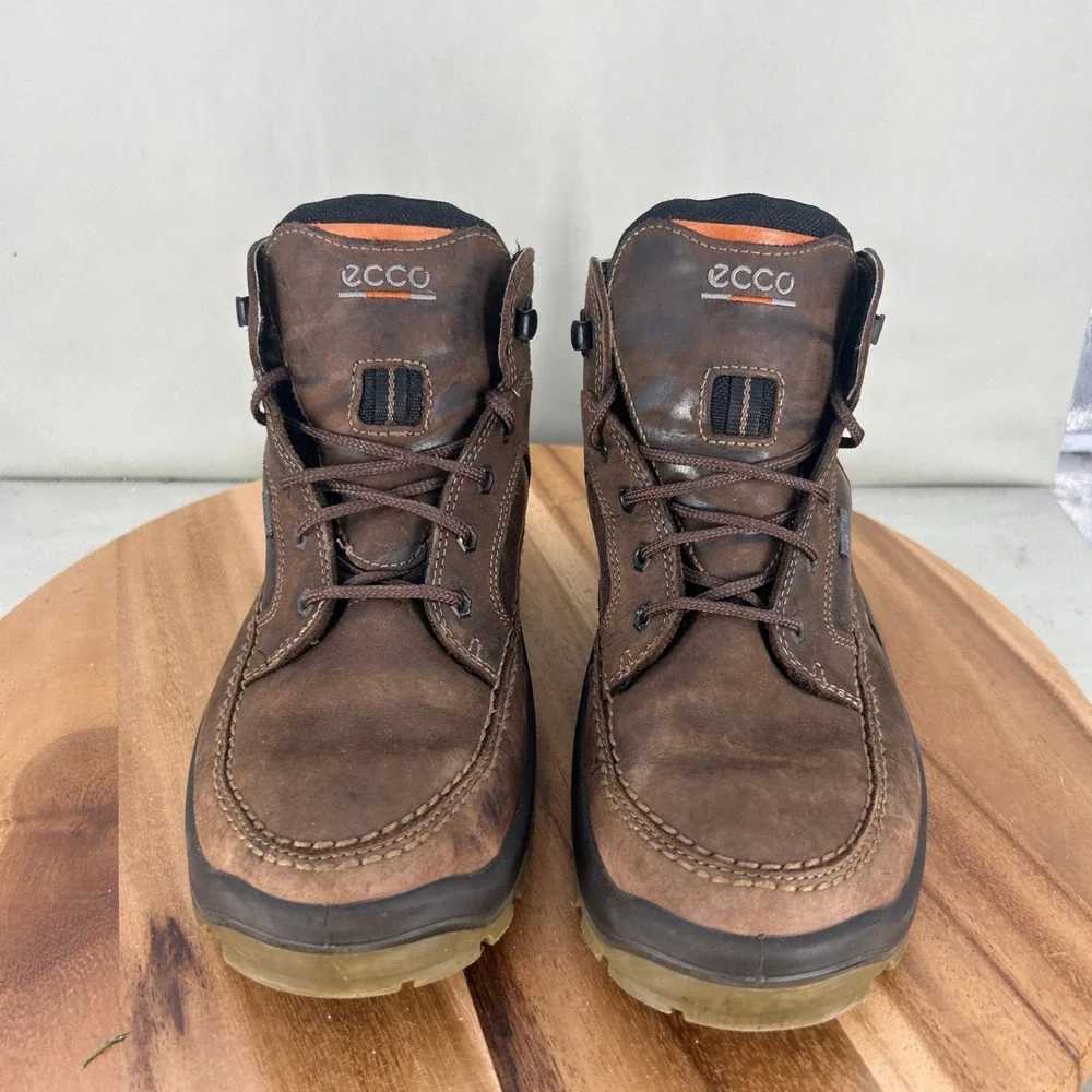 ECCO Track II Mid GTX Mens Brown Leather Hiking Boots Size 43 / 10